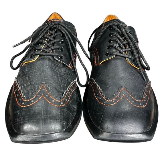 John Fluevog Men’s Charles Future Angel Black Brogue Wingtip Shoe Size US 12 main image 7